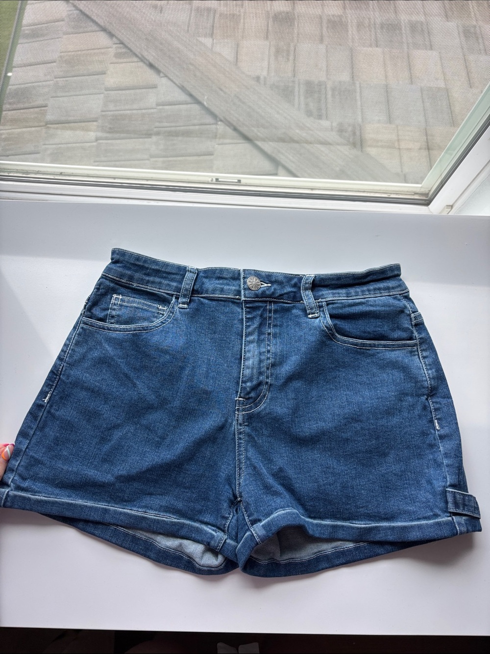 dELiA*s Dark Blue High-Rise Denim Shorts